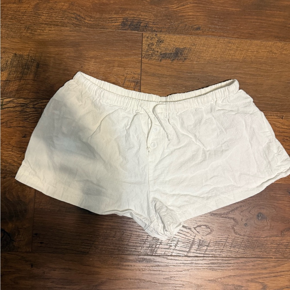 SHEIN Cream Athletic Shorts